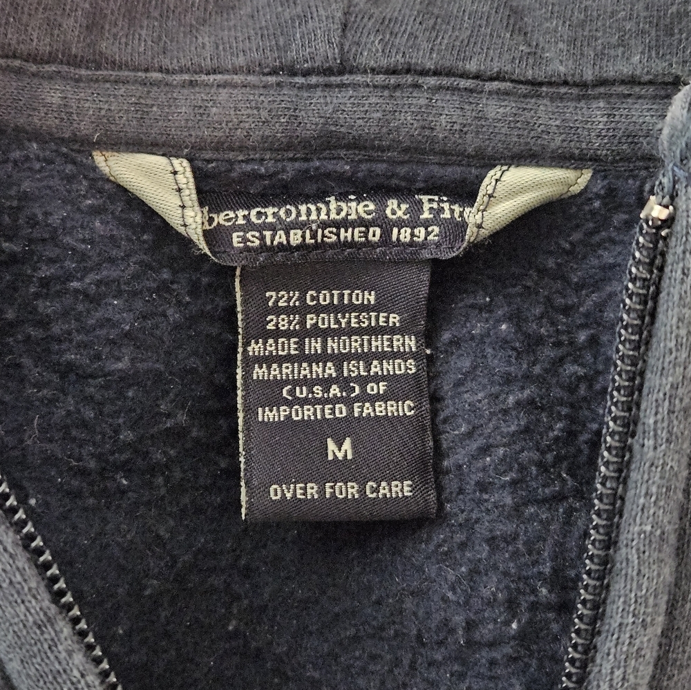 Abercrombie and Fitch Navy Blue Zip-up Hoodie